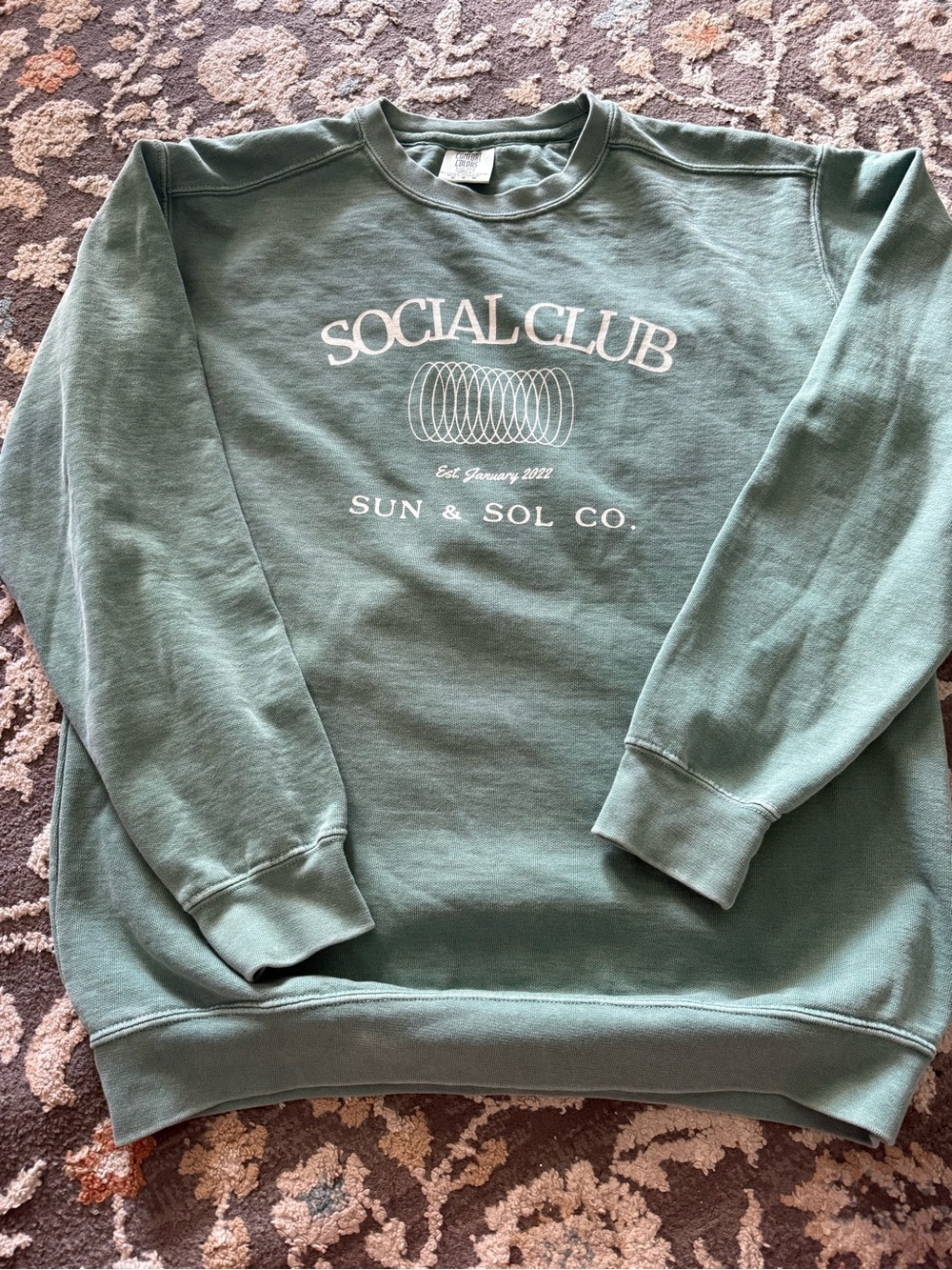 Comfort Colors Green Social Club Crewneck Sweatshirt